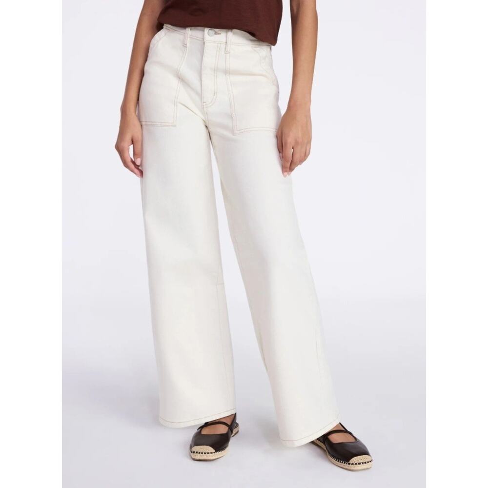 NWT TIME and TRU Size 12 Women’s High Rise, Relaxed Fit, Utility Trouser Jean